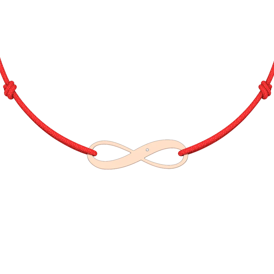 Diamantový náramok so šnúrkou Infinity