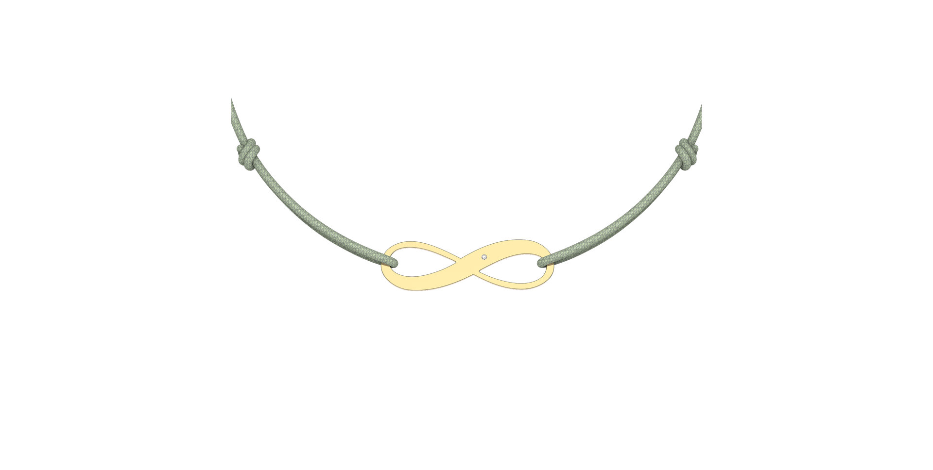 Diamantový náramok so šnúrkou Infinity