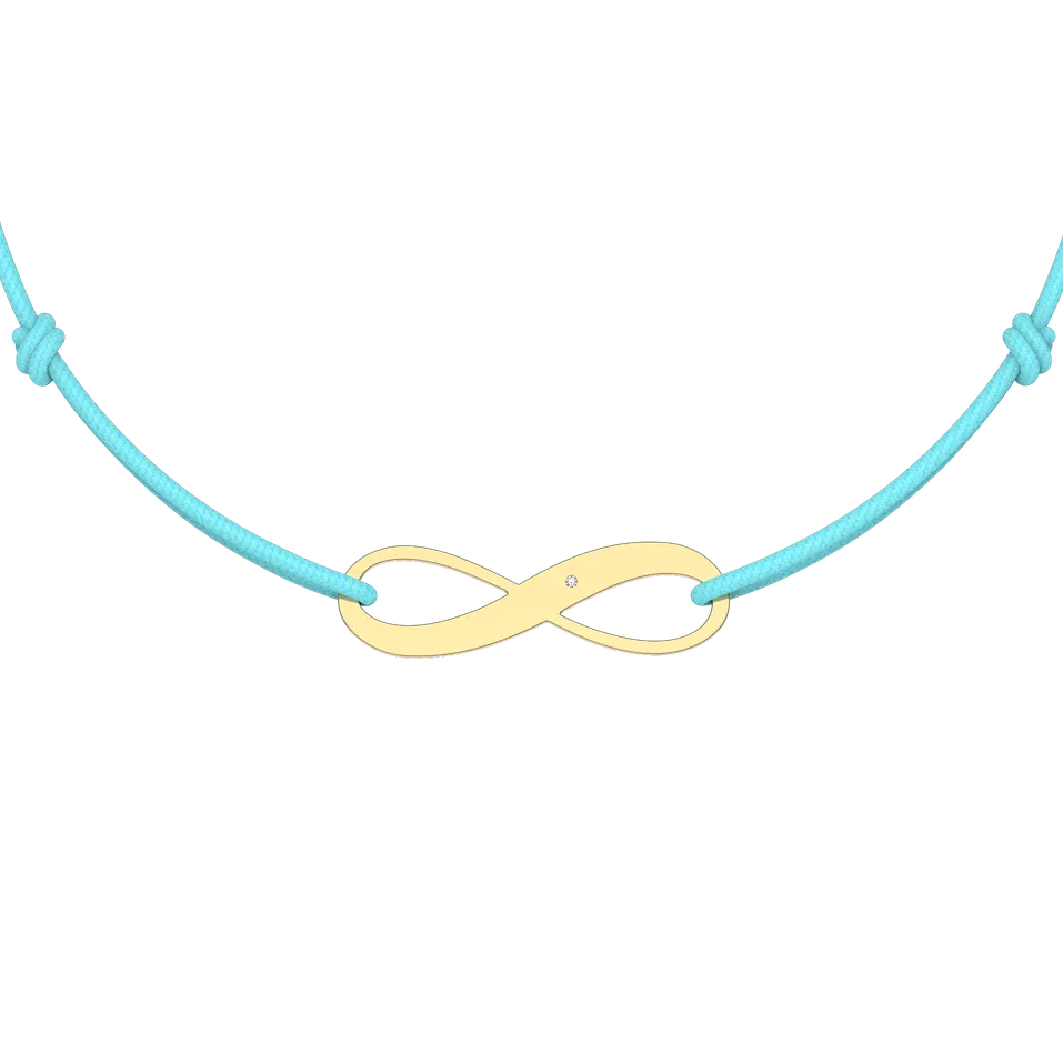 Diamantový náramok so šnúrkou Infinity