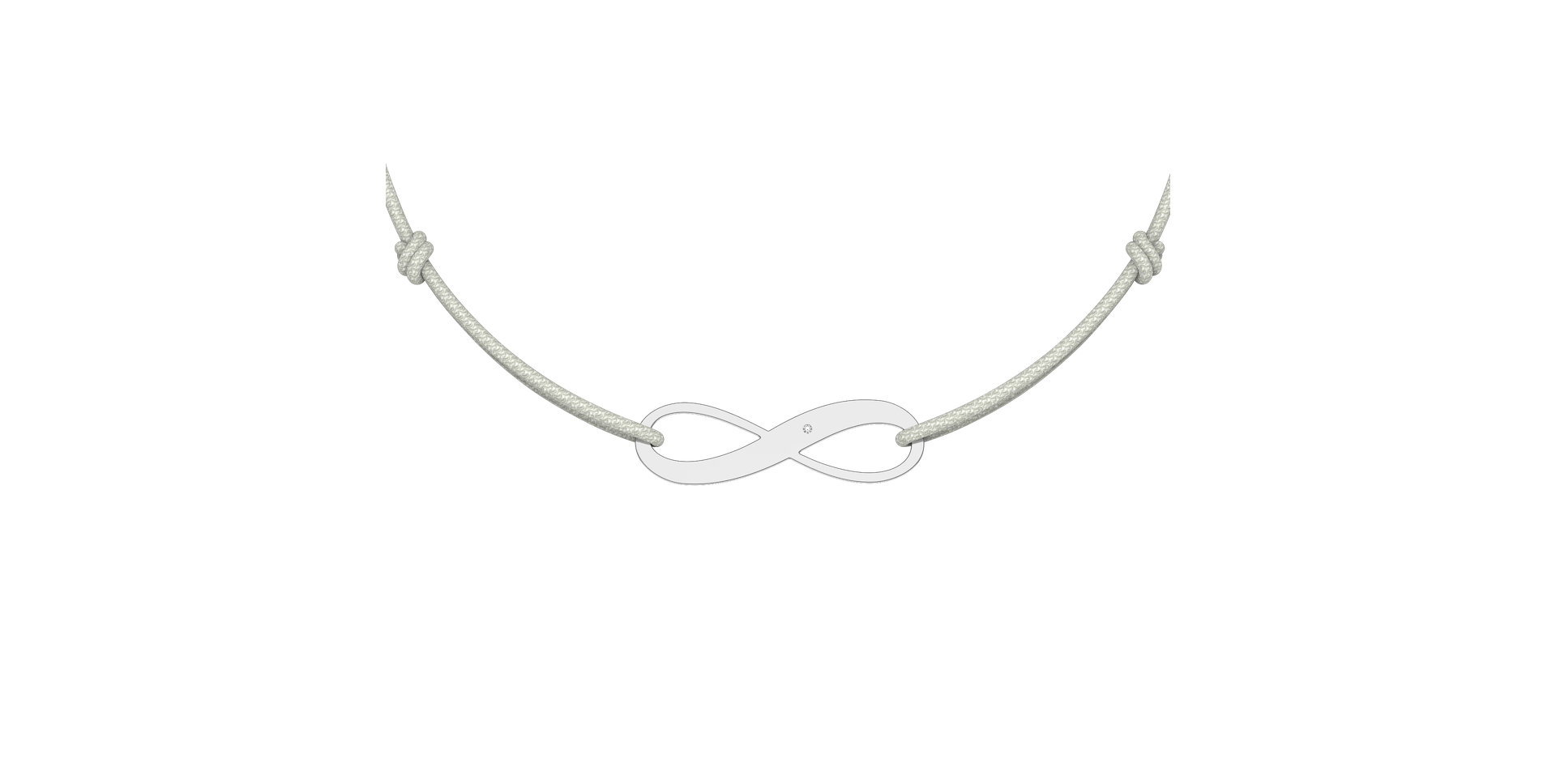 Diamantový náramok so šnúrkou Infinity