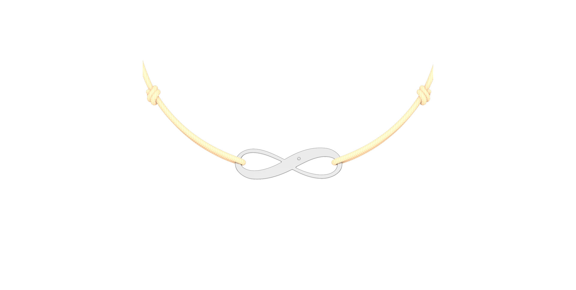 Diamantový náramok so šnúrkou Infinity