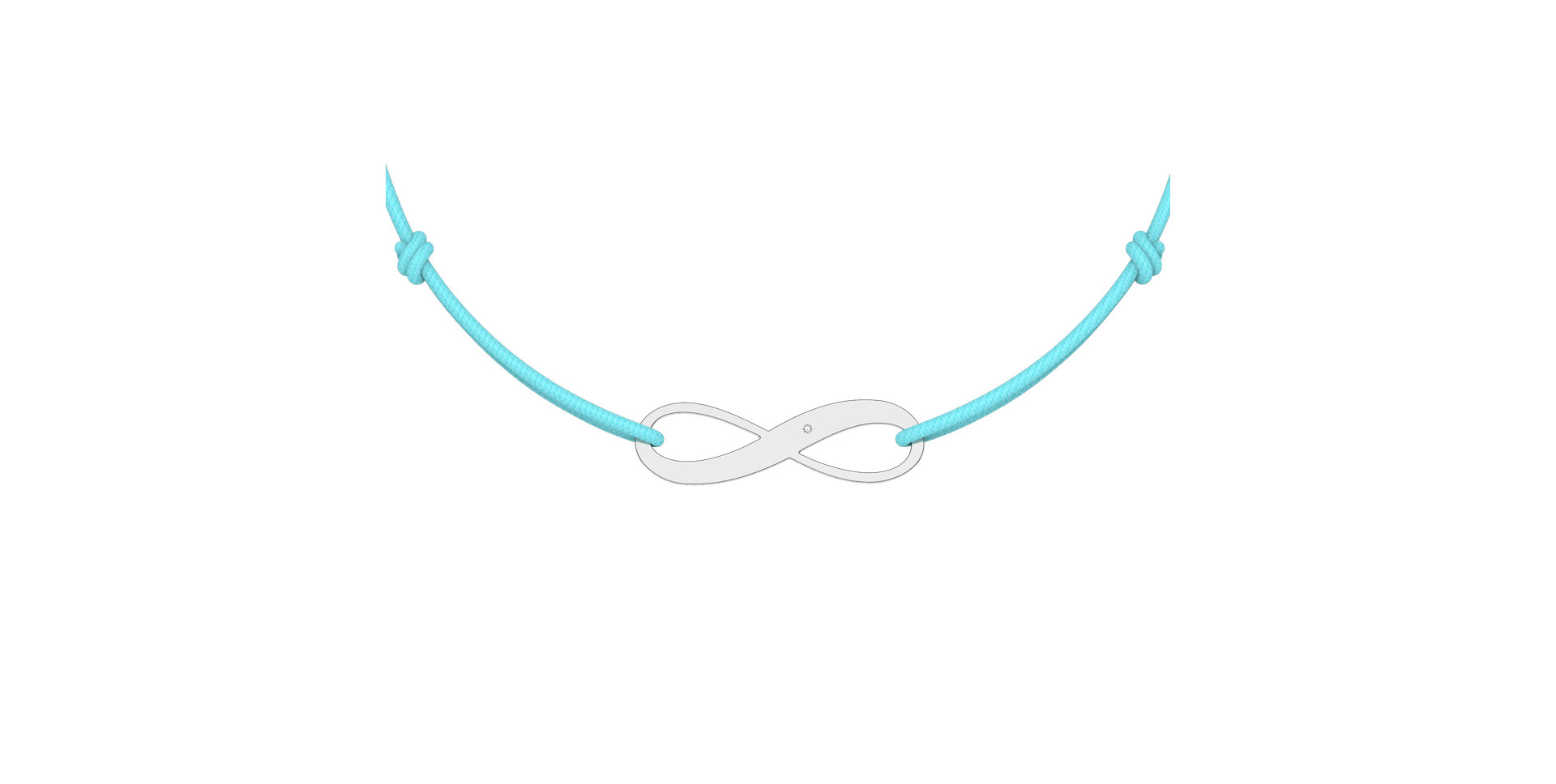 Diamantový náramok so šnúrkou Infinity