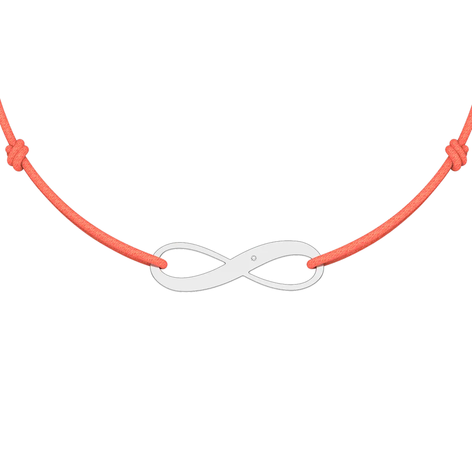 Diamantový náramok so šnúrkou Infinity