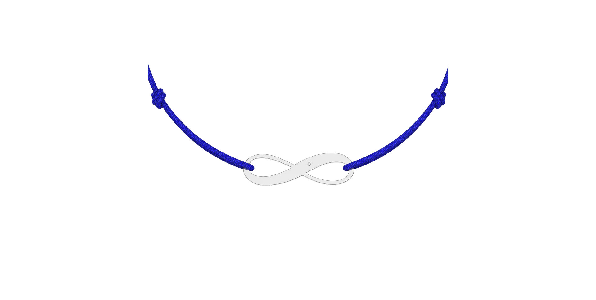 Diamantový náramok so šnúrkou Infinity