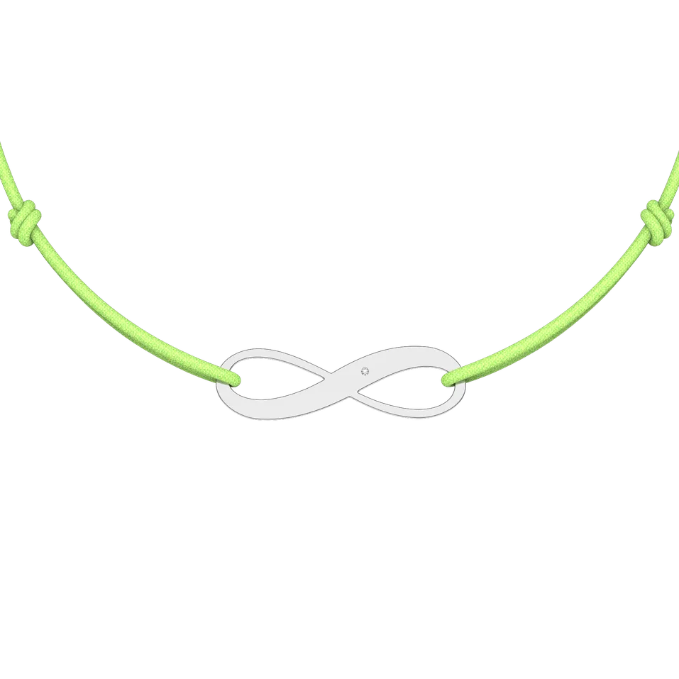 Diamantový náramok so šnúrkou Infinity