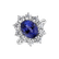 Prsteň s tanzanitom a diamantmi Sky Goddess2