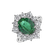 Prsteň so smaragdom a diamantmi Night Goddess2