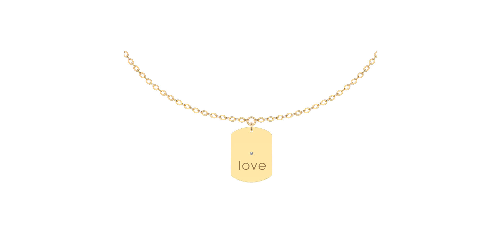 Náramok s diamantom Love