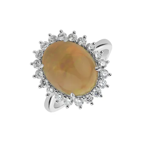 Prsteň s opálom a diamantmi Diamond Euphoria