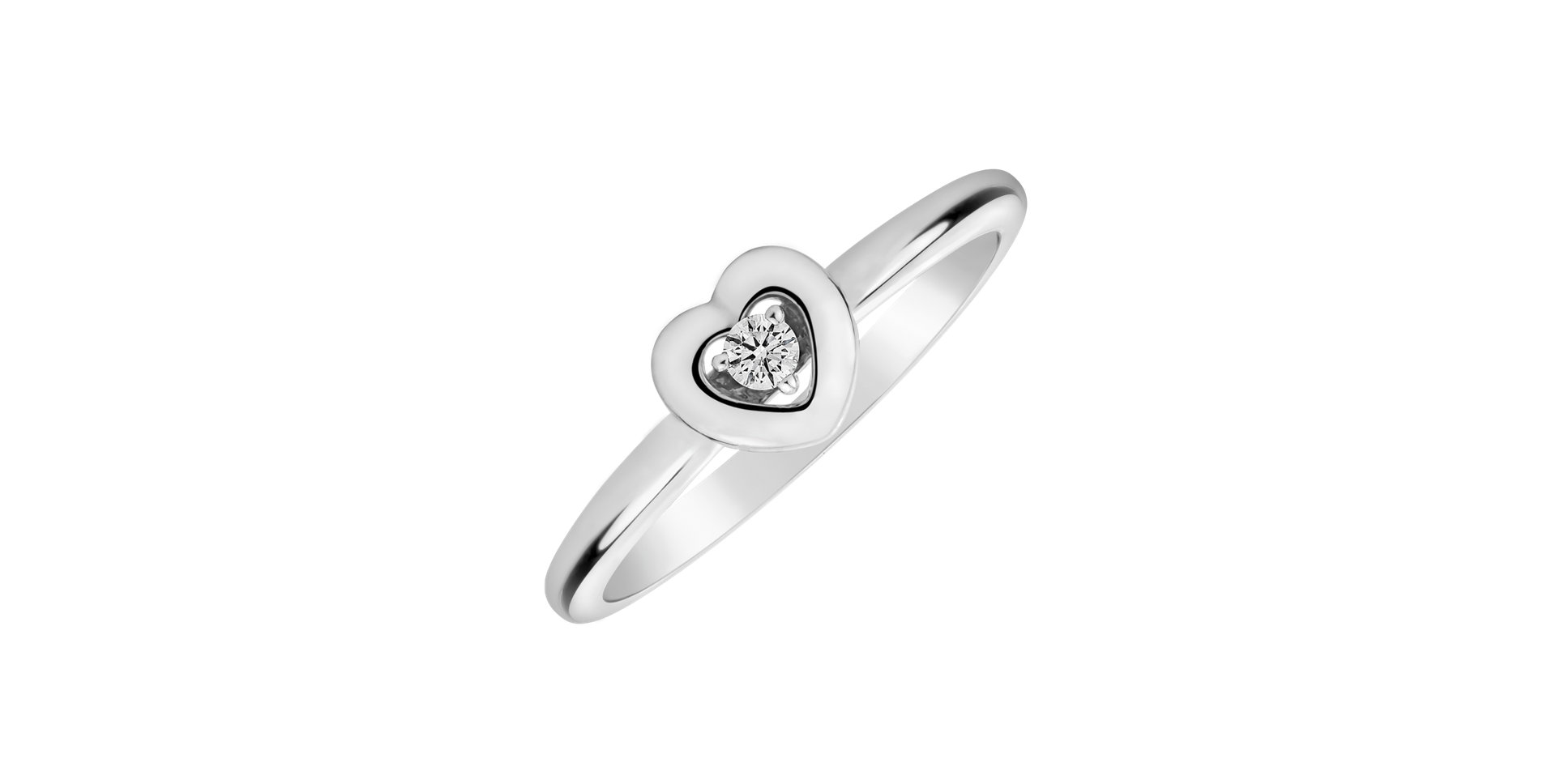 Prsteň s diamantom Tender Heart