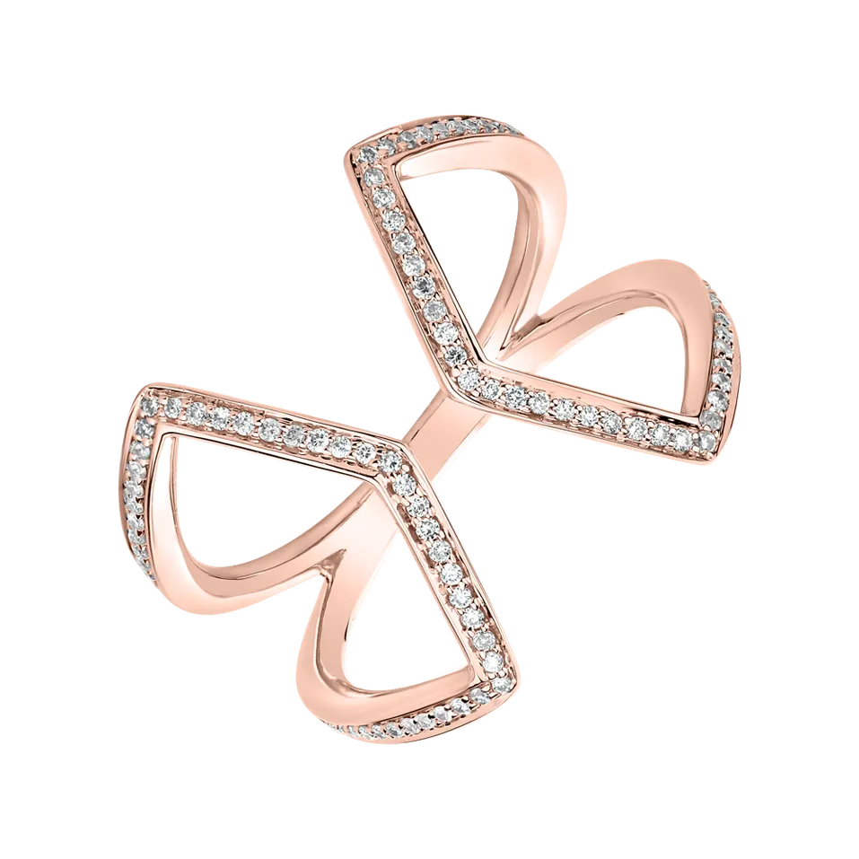 Prsteň s diamantmi Shiny Vanity