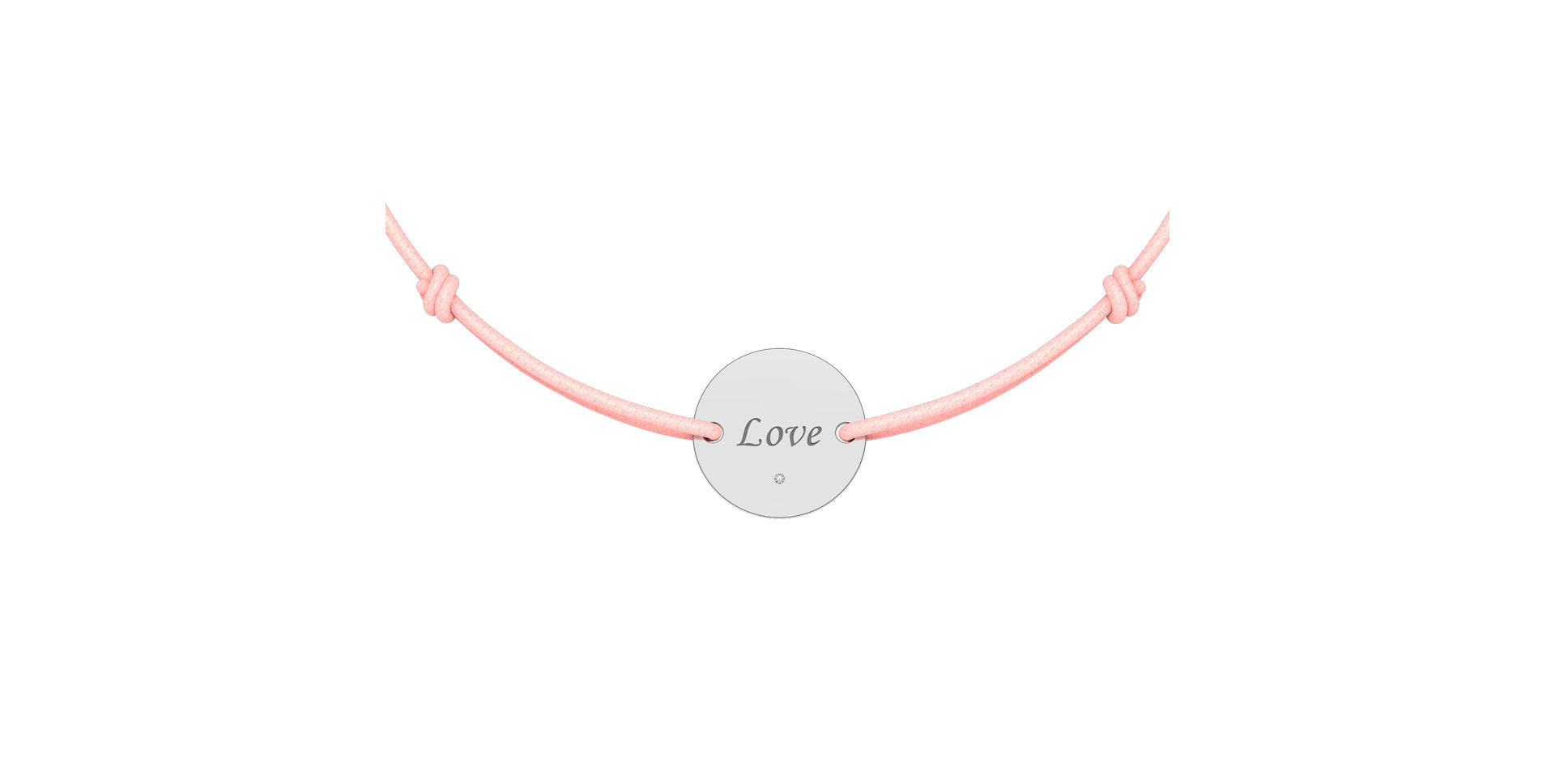 Diamantový náramok so šnúrkou Simple Love