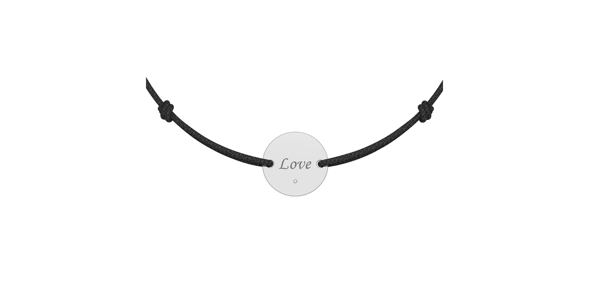 Diamantový náramok so šnúrkou Simple Love