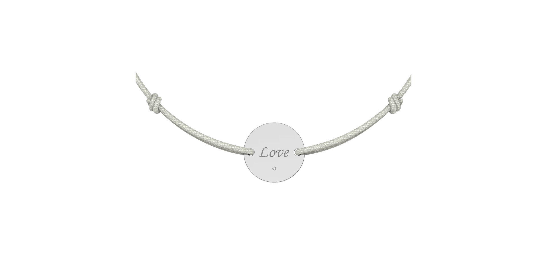 Diamantový náramok so šnúrkou Simple Love