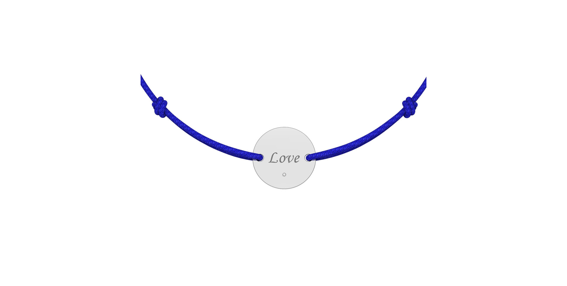 Diamantový náramok so šnúrkou Simple Love