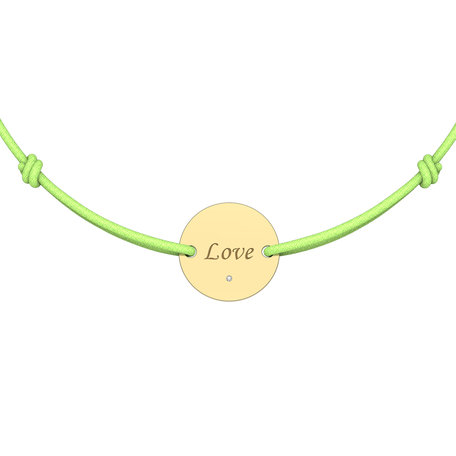 Diamantový náramok so šnúrkou Simple Love