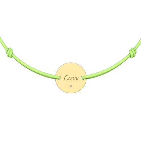 Diamantový náramok so šnúrkou Simple Love