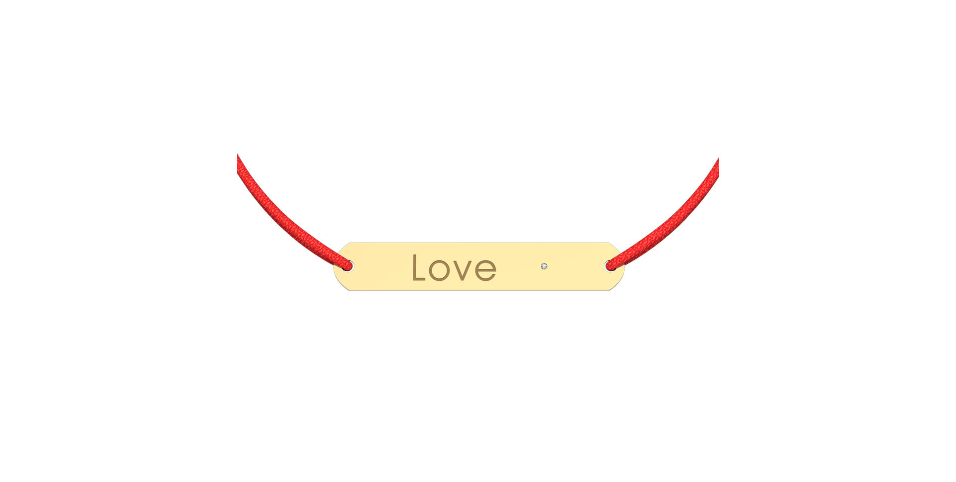 Diamantový náramok so šnúrkou Love