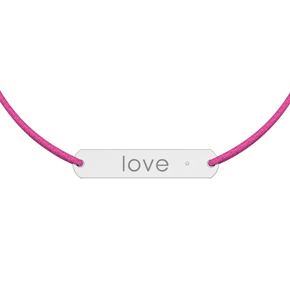 Diamantový náramok so šnúrkou Amour Love