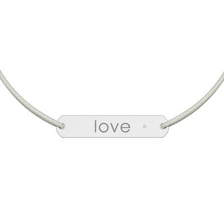 Diamantový náramok so šnúrkou Amour Love