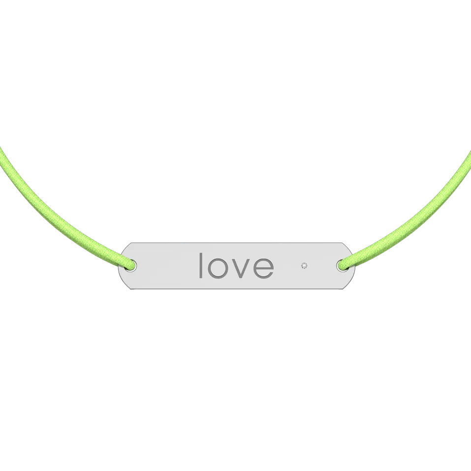 Diamantový náramok so šnúrkou Amour Love