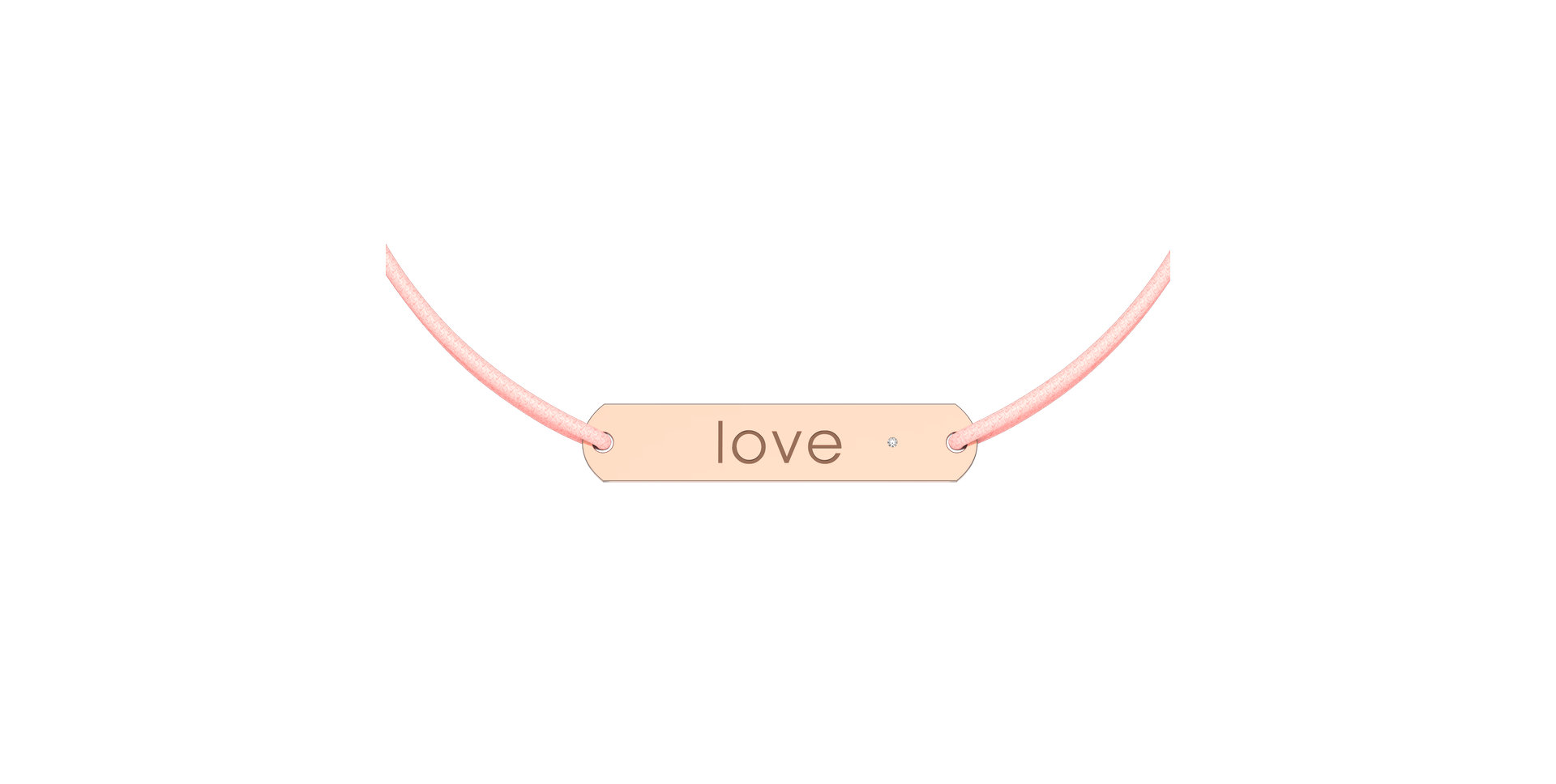 Diamantový náramok so šnúrkou Amour Love