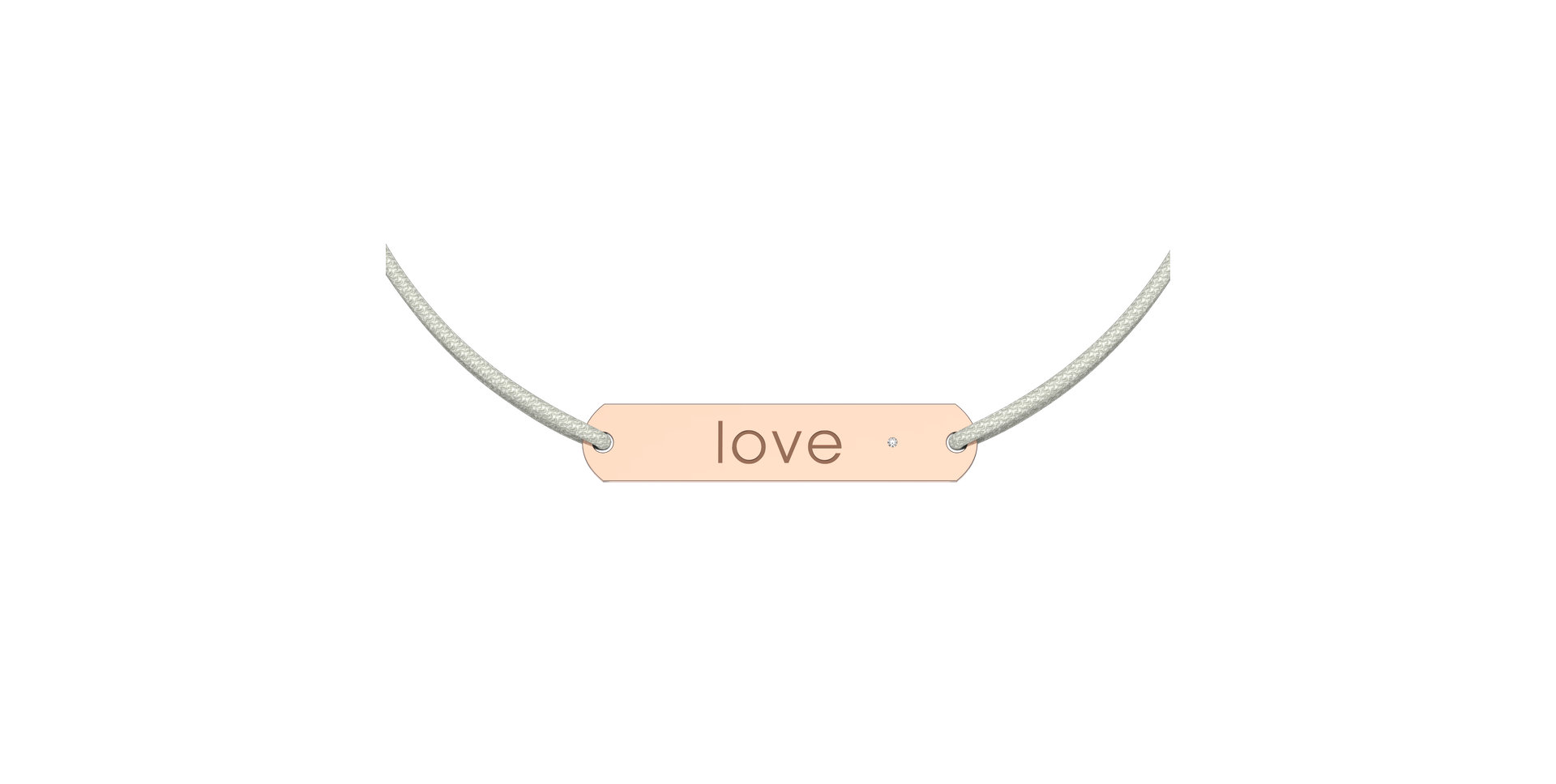 Diamantový náramok so šnúrkou Amour Love