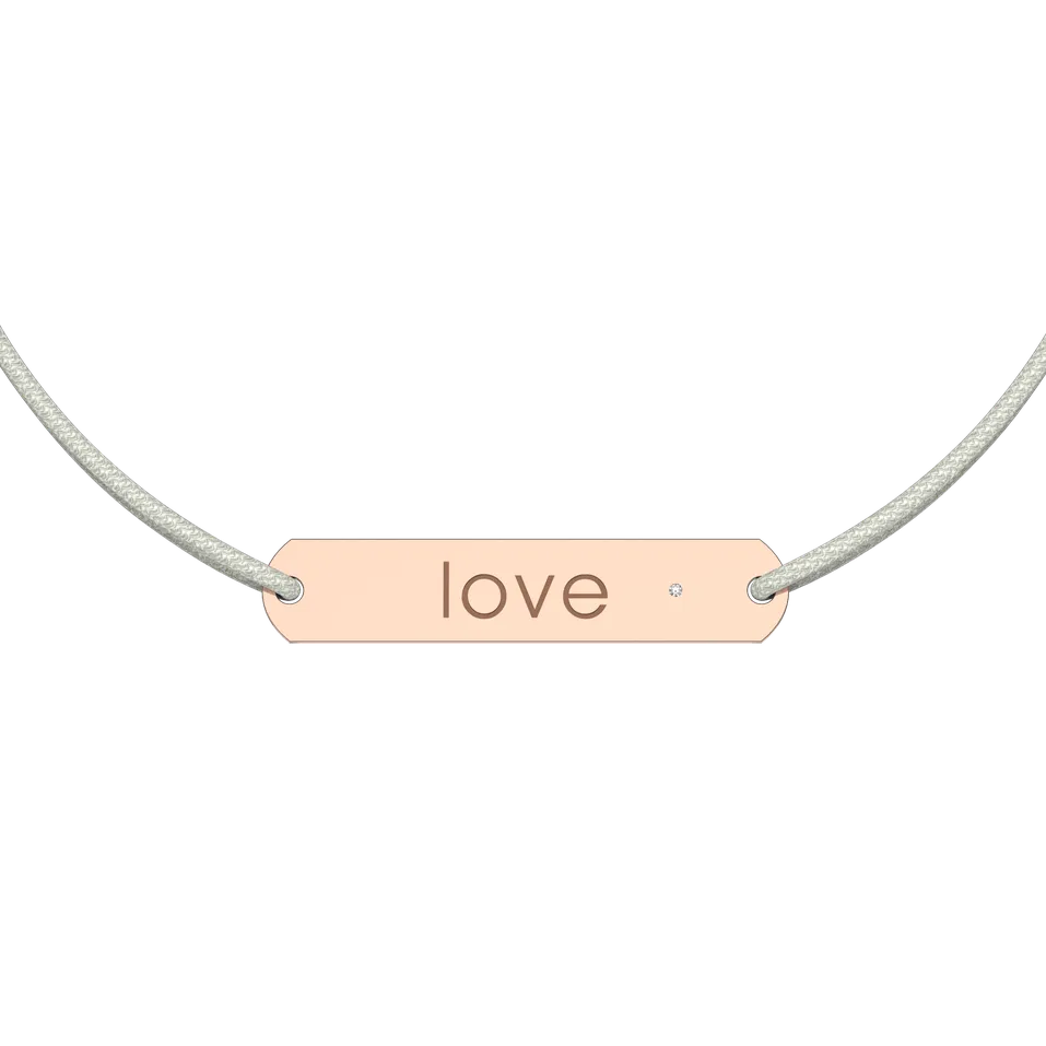 Diamantový náramok so šnúrkou Amour Love