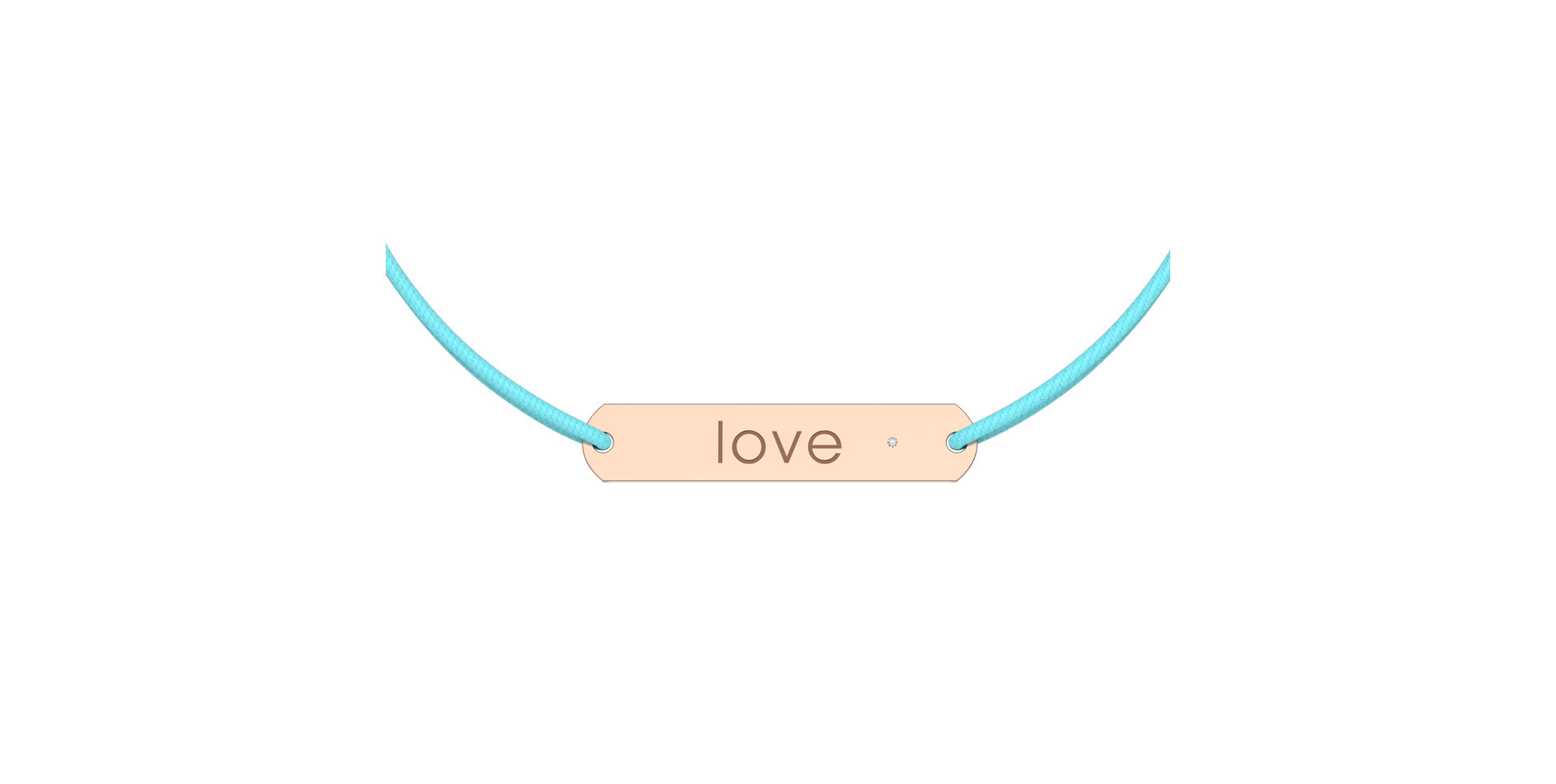 Diamantový náramok so šnúrkou Amour Love