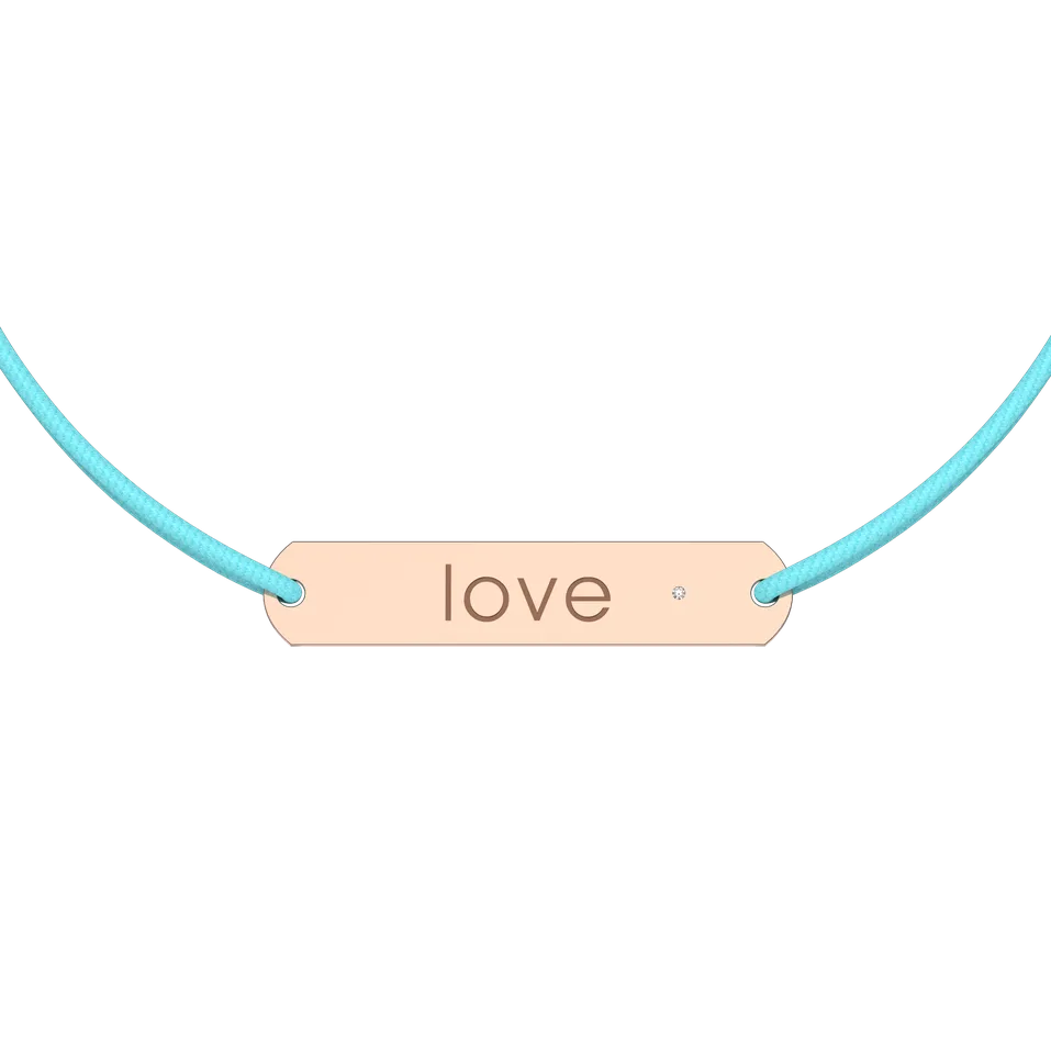 Diamantový náramok so šnúrkou Amour Love