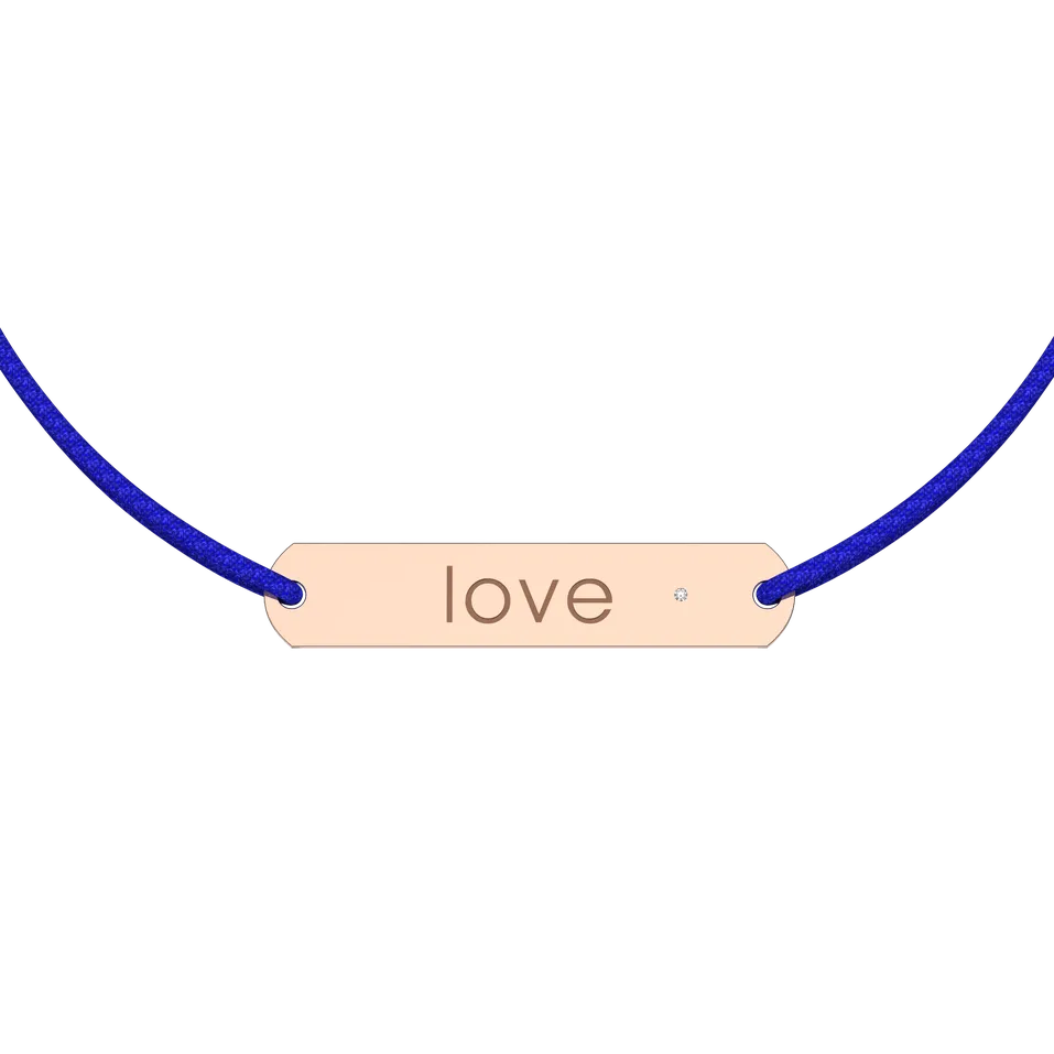Diamantový náramok so šnúrkou Amour Love
