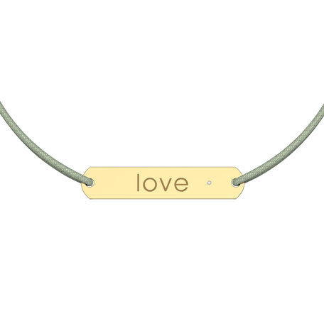 Diamantový náramok so šnúrkou Amour Love