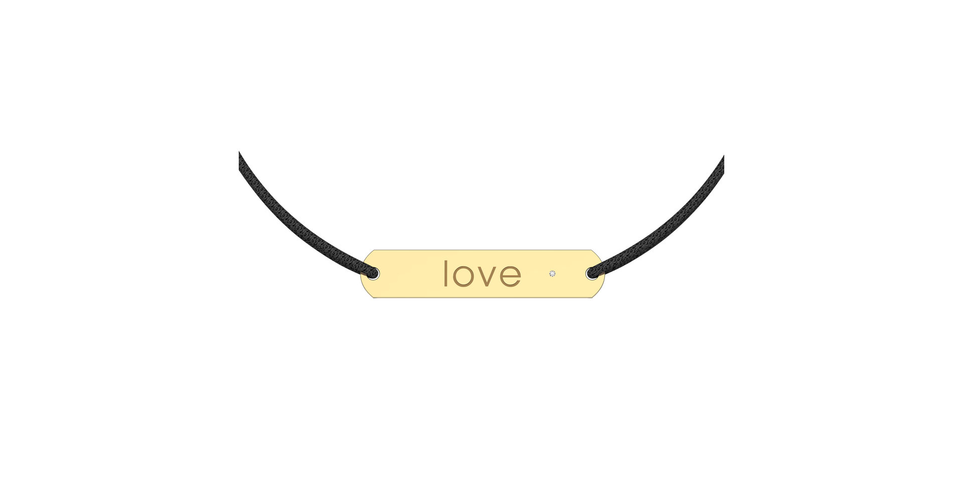 Diamantový náramok so šnúrkou Amour Love