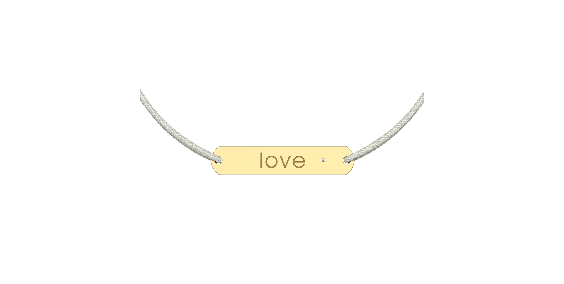 Diamantový náramok so šnúrkou Amour Love