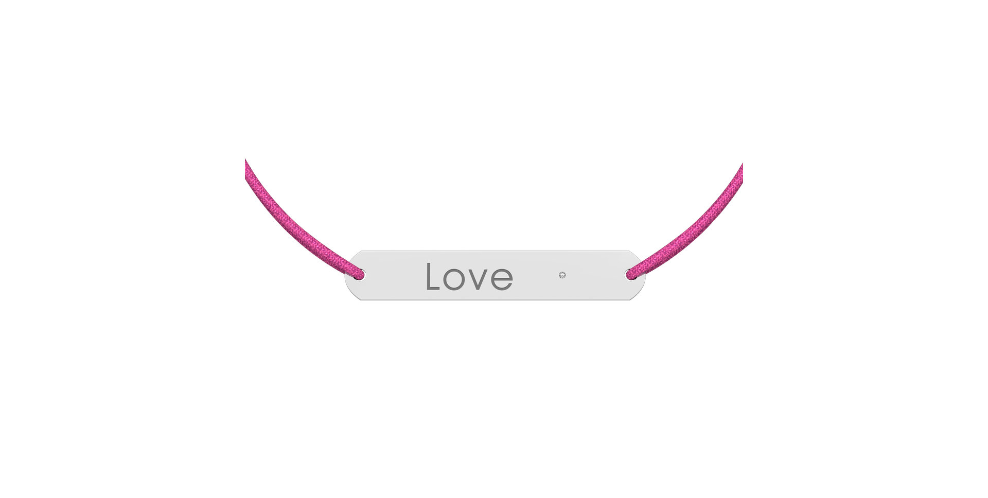 Diamantový náramok so šnúrkou Love