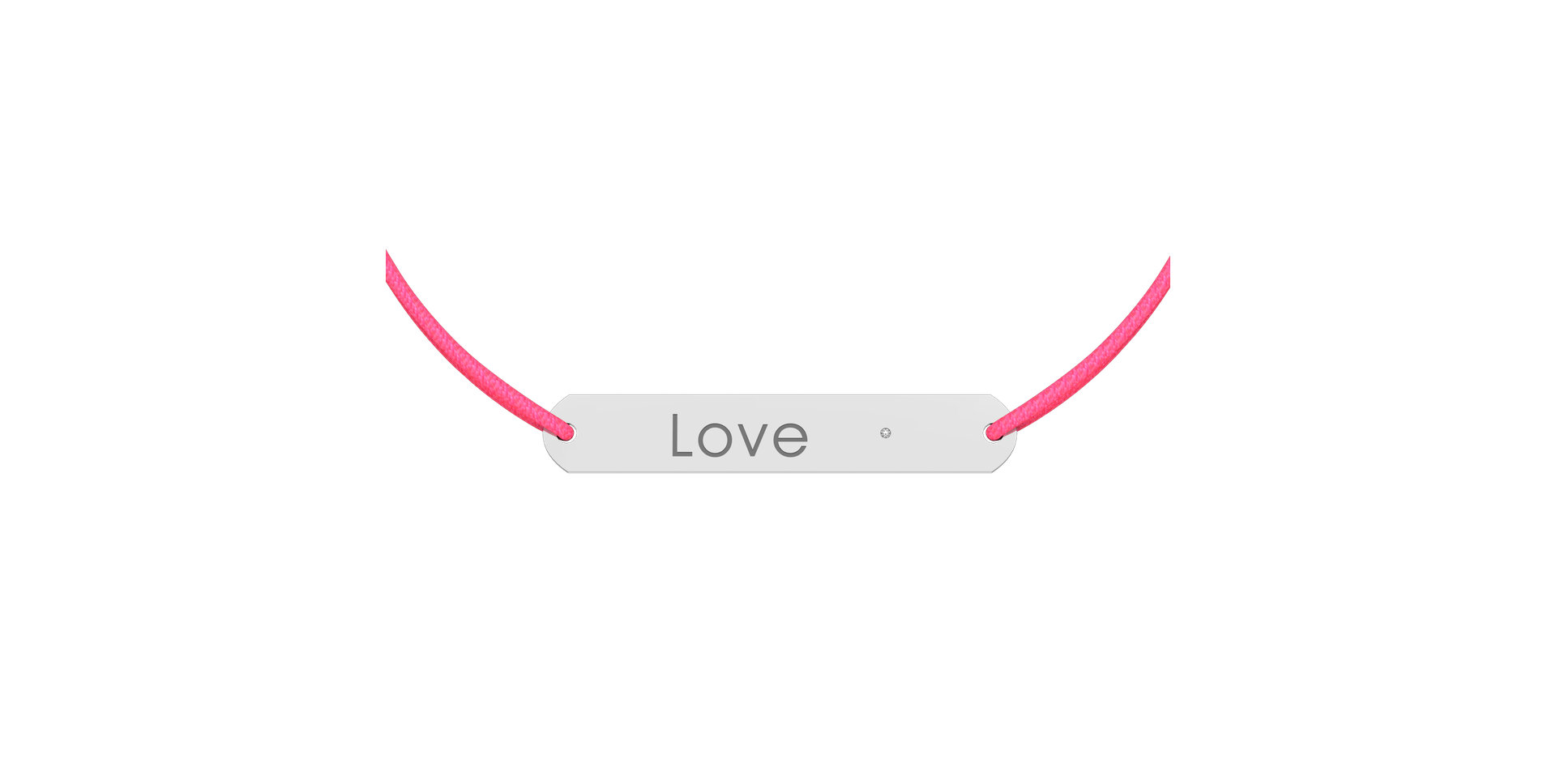 Diamantový náramok so šnúrkou Love