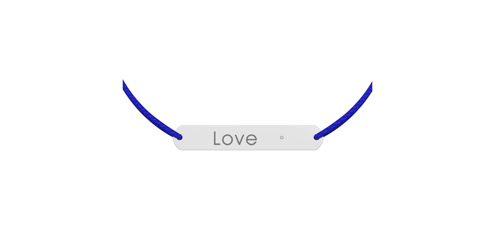 Diamantový náramok so šnúrkou Love