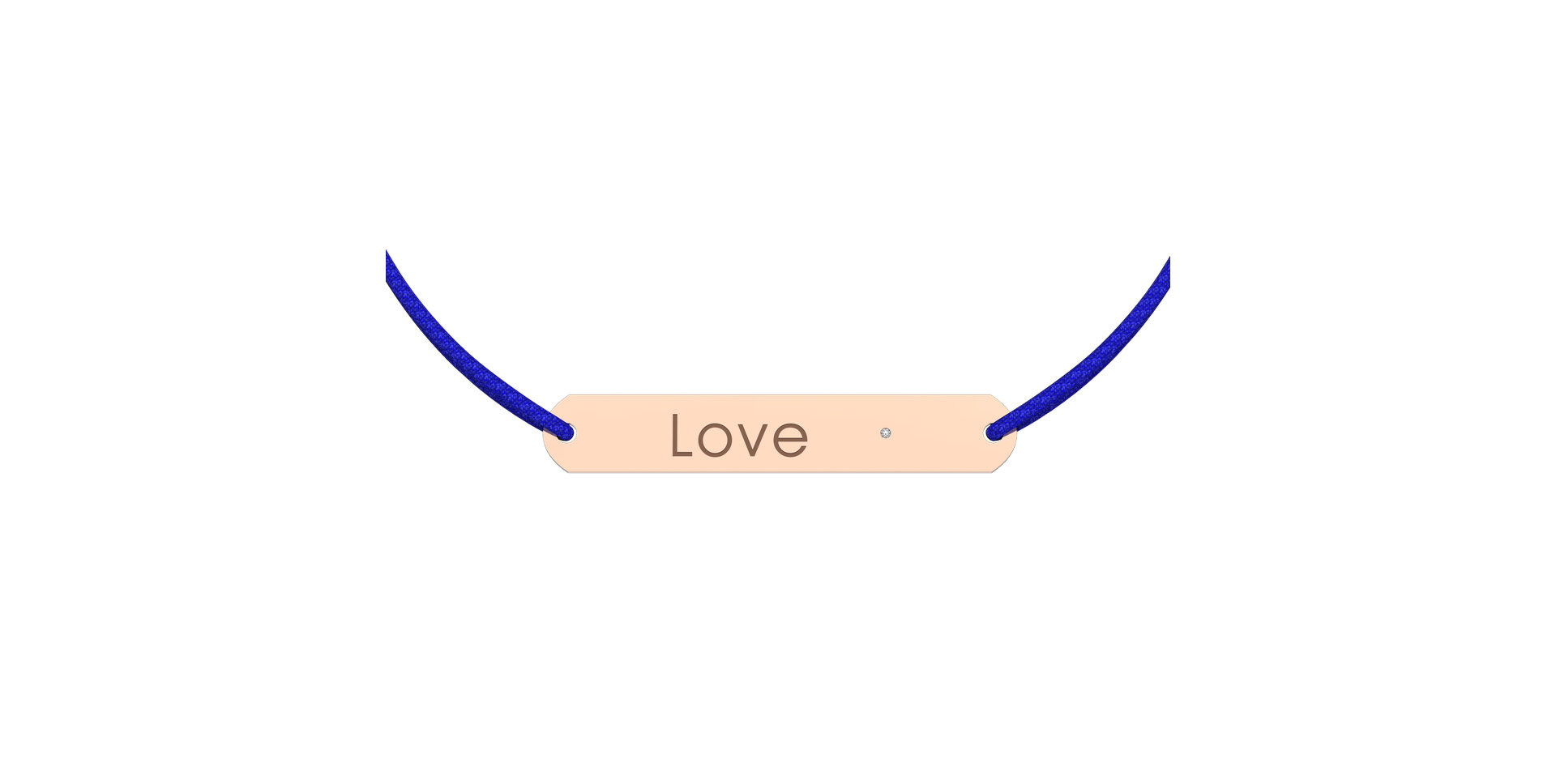 Diamantový náramok so šnúrkou Love