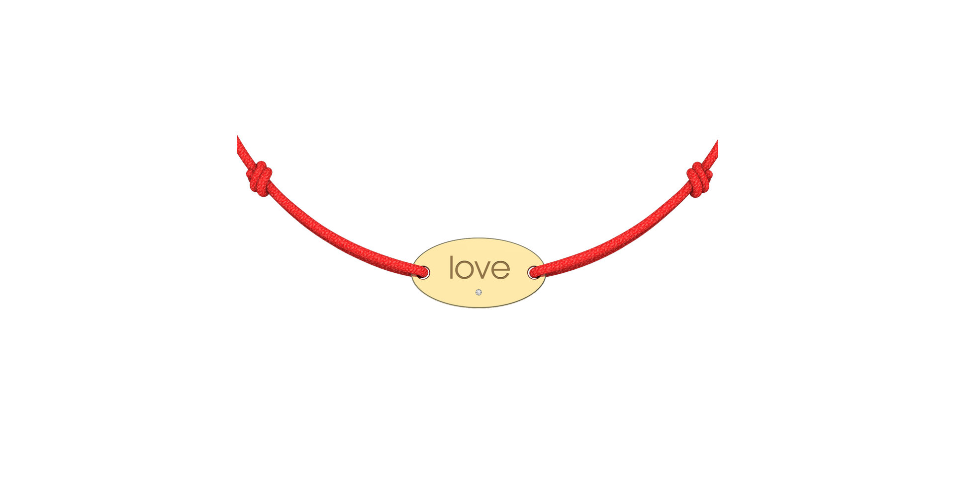 Diamantový náramok so šnúrkou Love