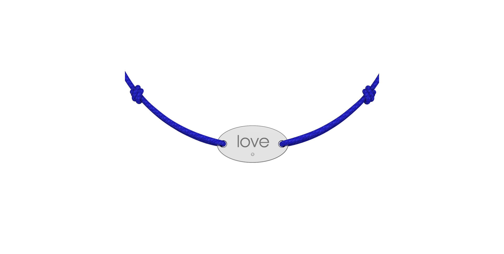 Diamantový náramok so šnúrkou Love