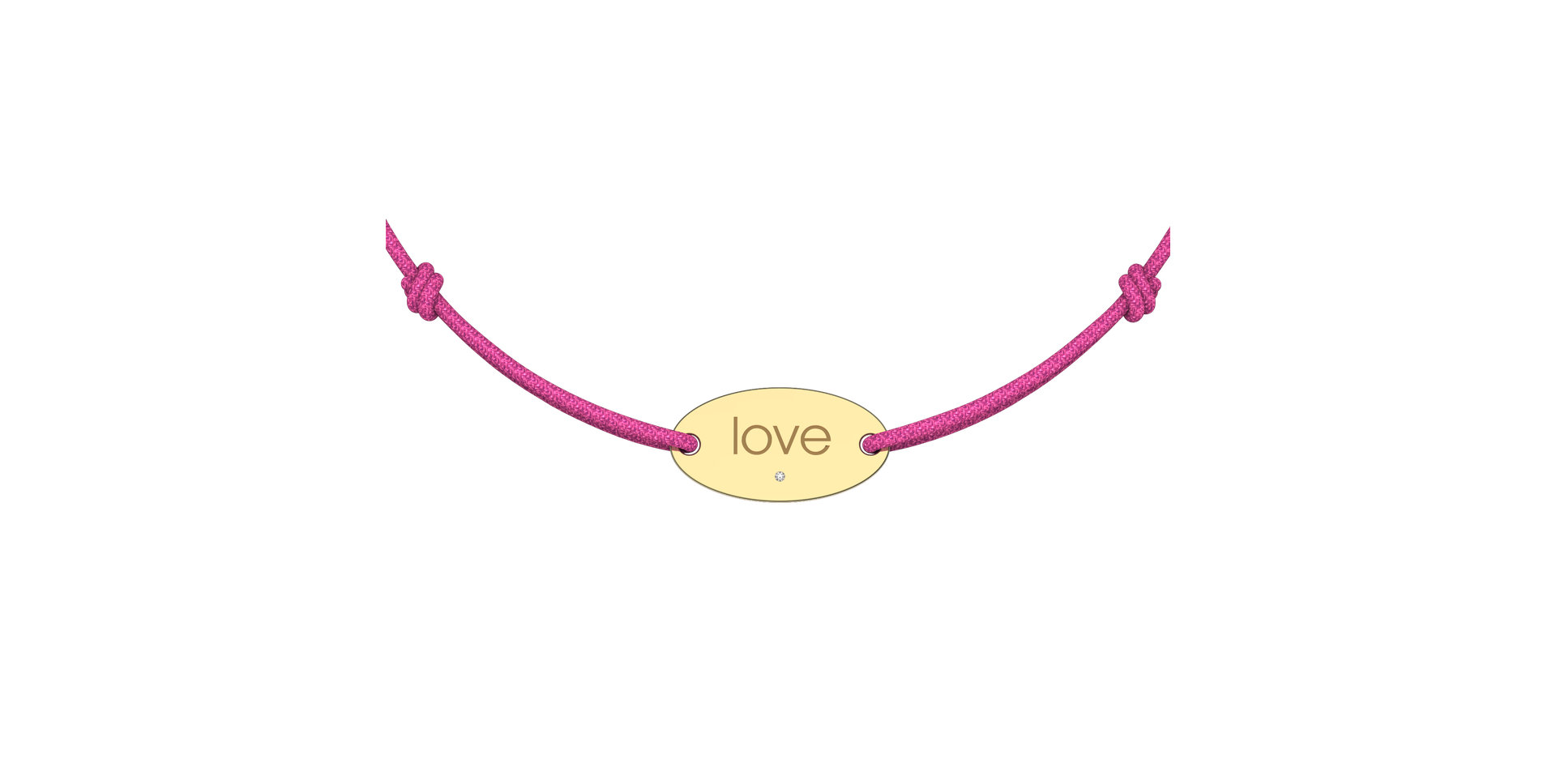 Diamantový náramok so šnúrkou Love