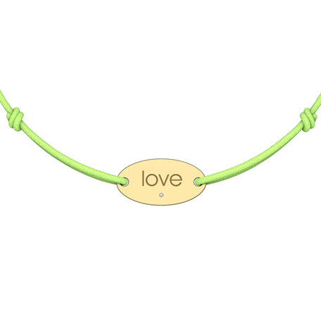 Diamantový náramok so šnúrkou Love