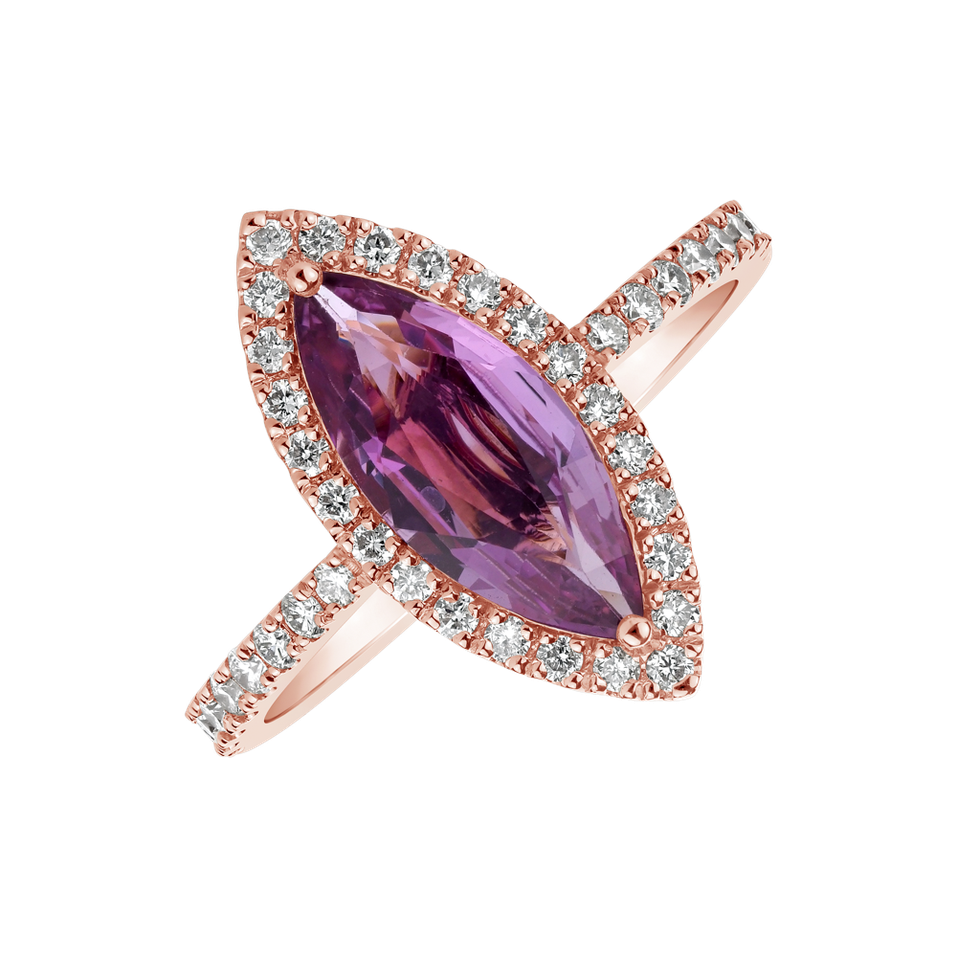 Prsteň s zafírom a diamantmi Charming Night