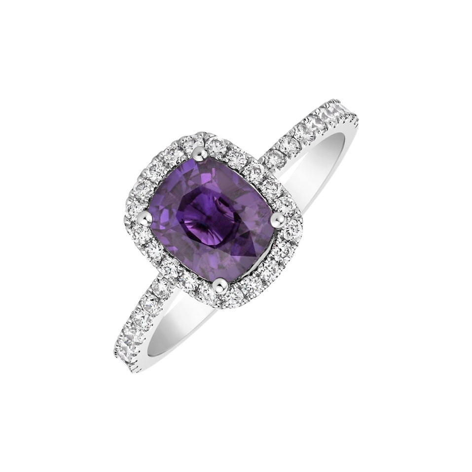 Prsteň s zafírom a diamantmi Manon