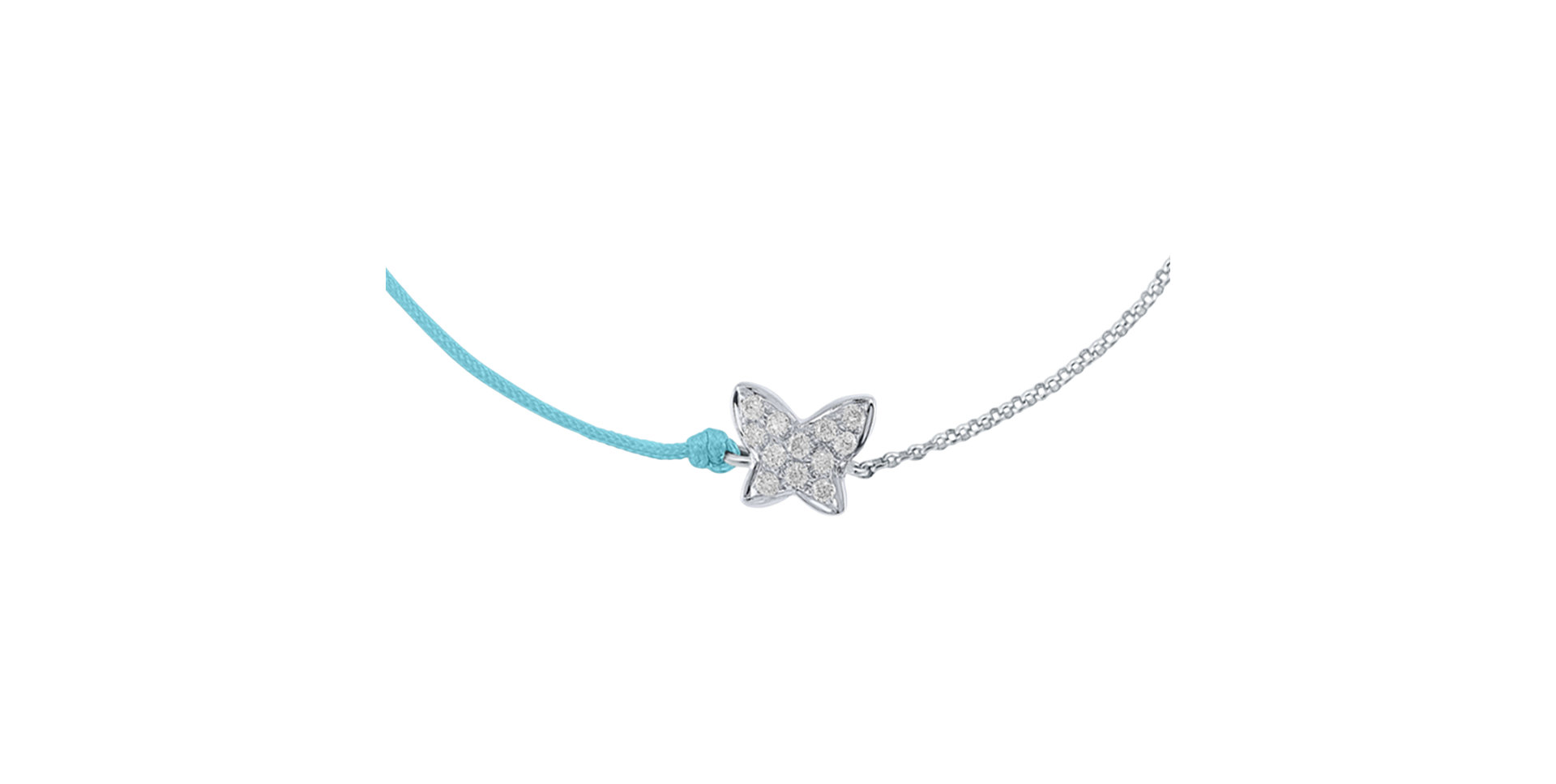 Diamantový náramok so šnúrkou Diamond Butterfly