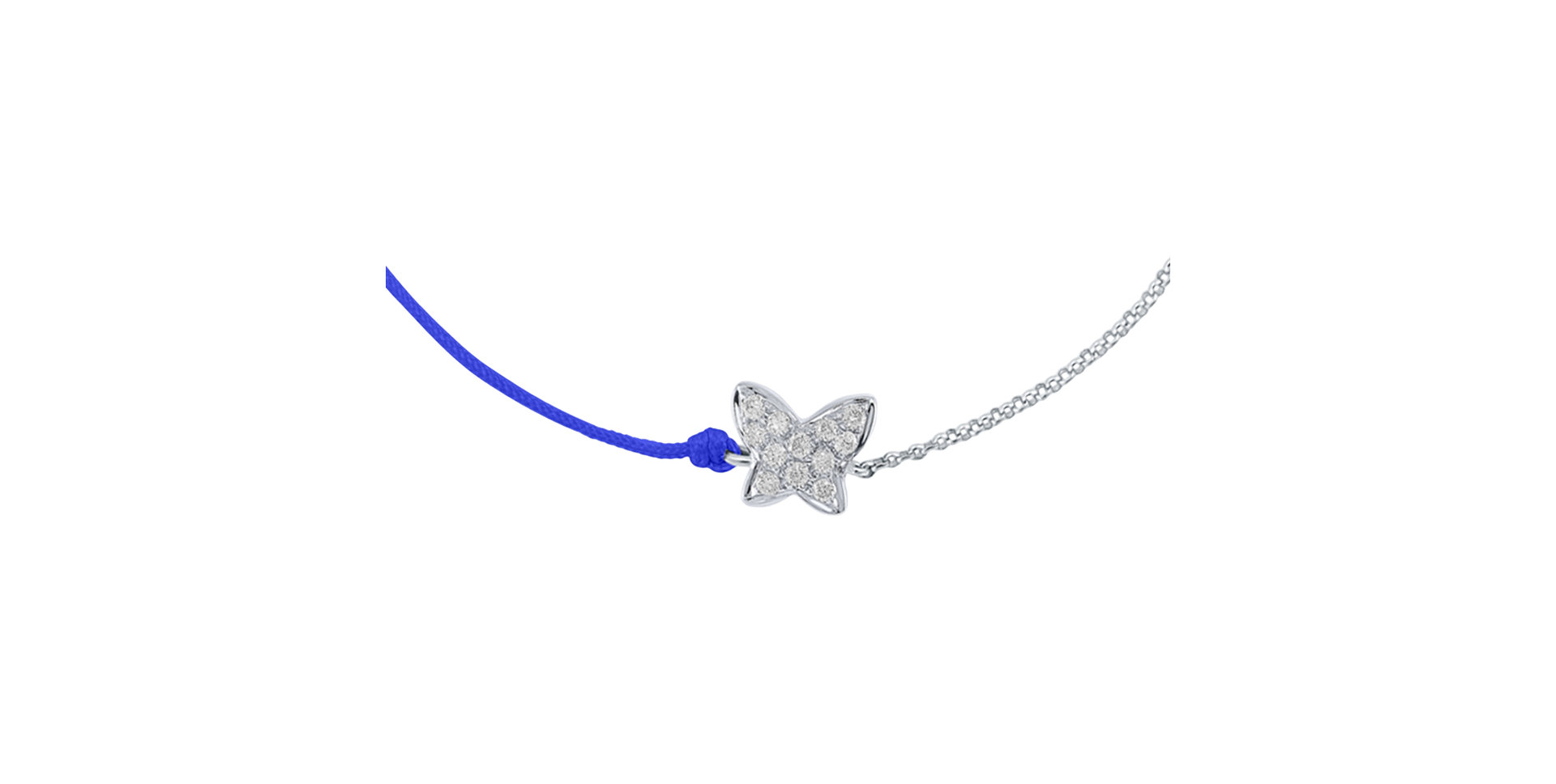 Diamantový náramok so šnúrkou Diamond Butterfly