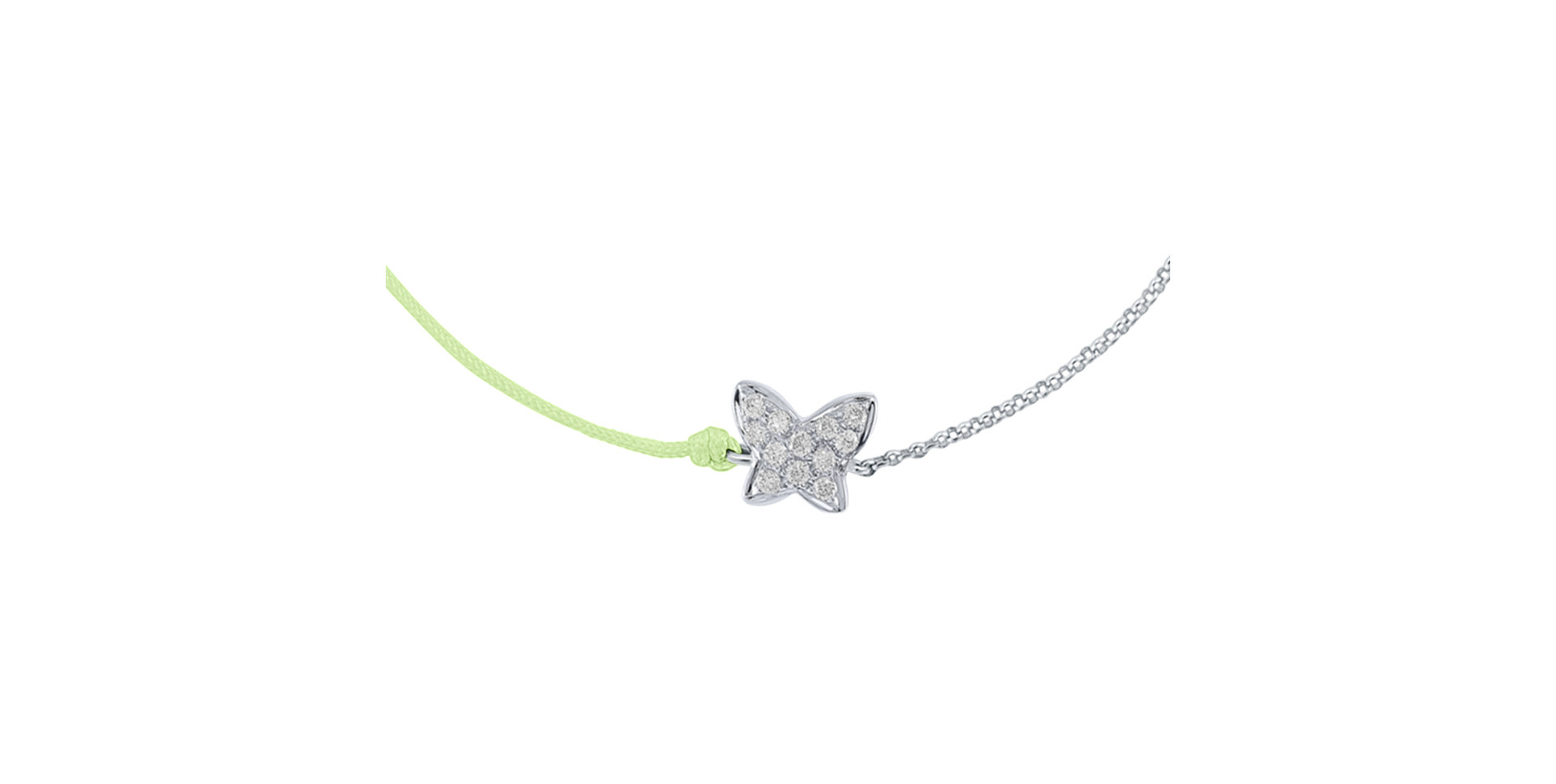 Diamantový náramok so šnúrkou Diamond Butterfly