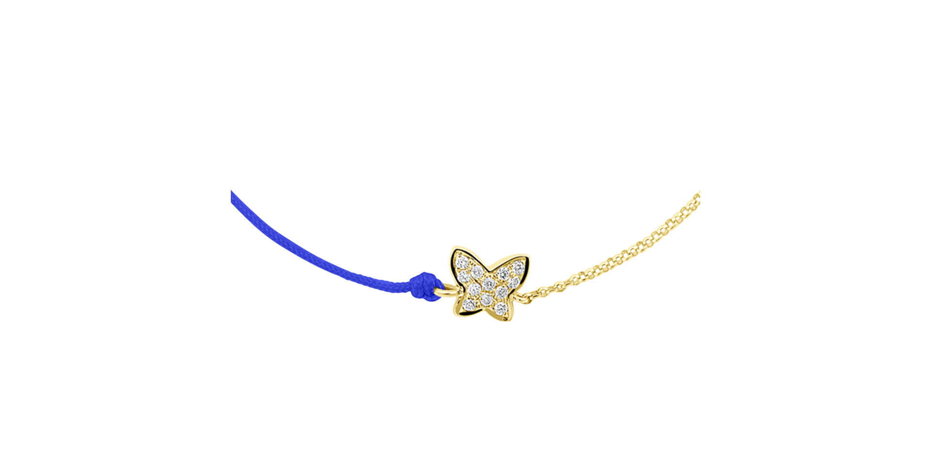 Diamantový náramok so šnúrkou Diamond Butterfly