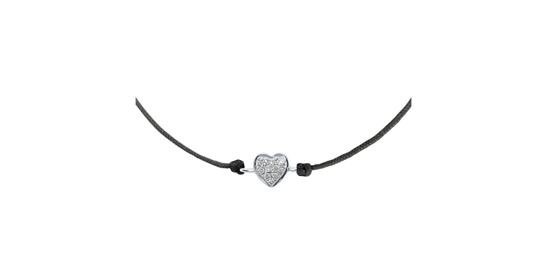 Diamantový náramok so šnúrkou My Heart