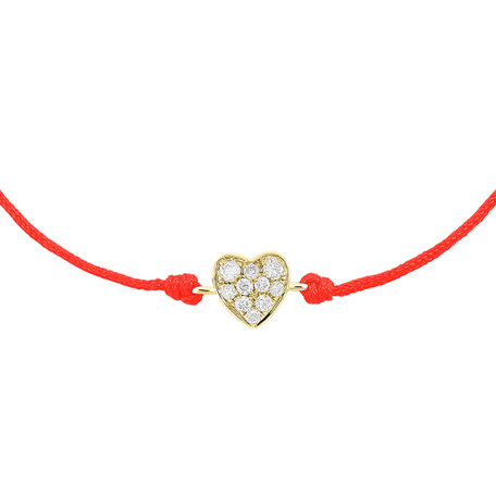 Diamantový náramok so šnúrkou My Heart